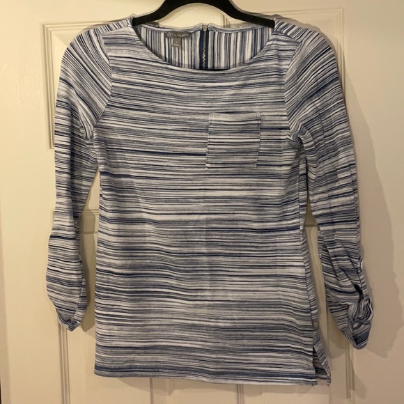 Talbots Tops - Talbots navy striped top